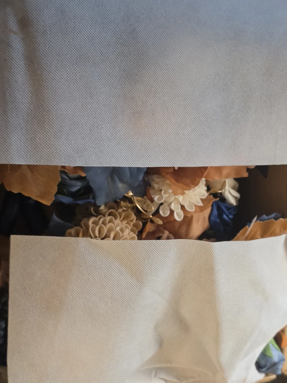 Bridesmaid Bouquet(6pc) And Boutoniere (6pc) Navy, Rust & Cream